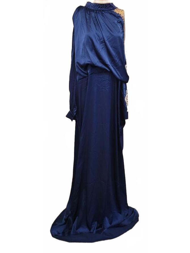 Xpluswear Womens Navy Blue Evening Gown Plus Size Formal Dress 4xl